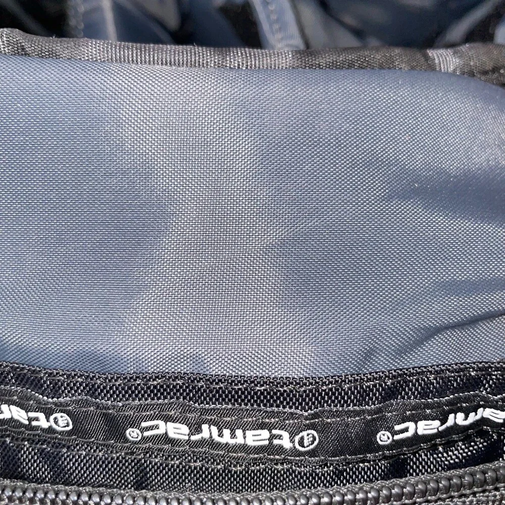 Tamrac Crossbody Camera Bag Black and Grey mid sized vinyl one shoulder strap